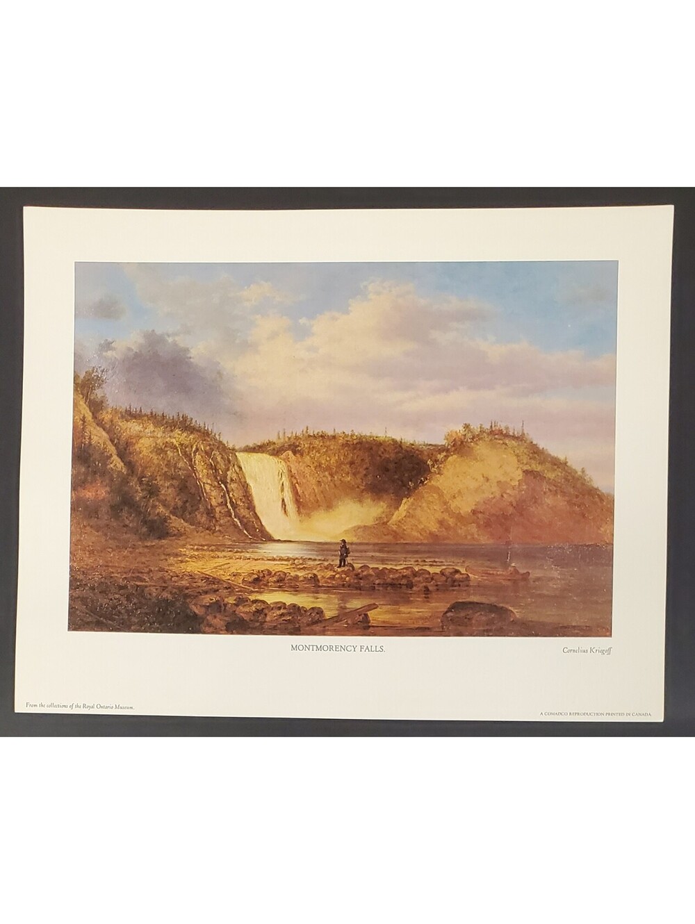 Vintage 11x14 Montmorency Falls Art Print by Cornelius Krieghoff Repro VG